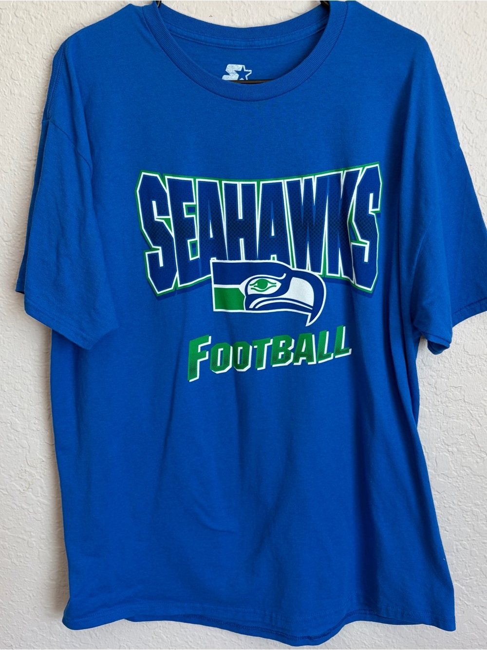 Seattle Seahawks STARTER Blue T-Shirt - Men’s XL NFL NWOT